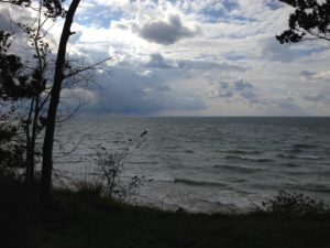 Rain and Wind Lake Michigan 10-19-13